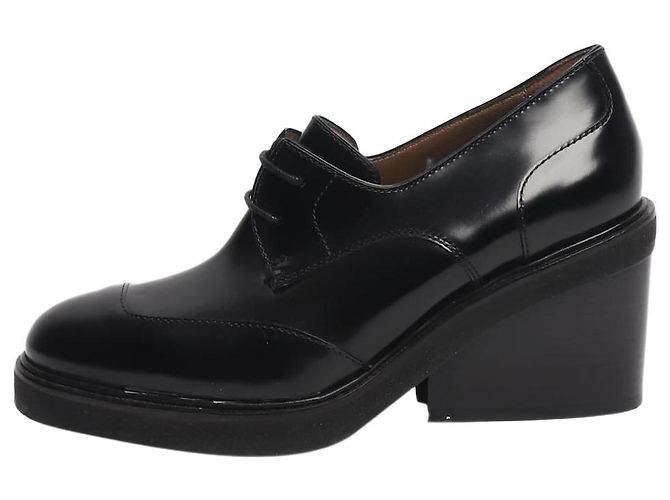 Hermès Escarpins derby à larges blocs noirs - taille EU 36