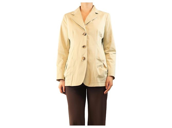 Etro Neutral lightweight shell jacket - size UK 10