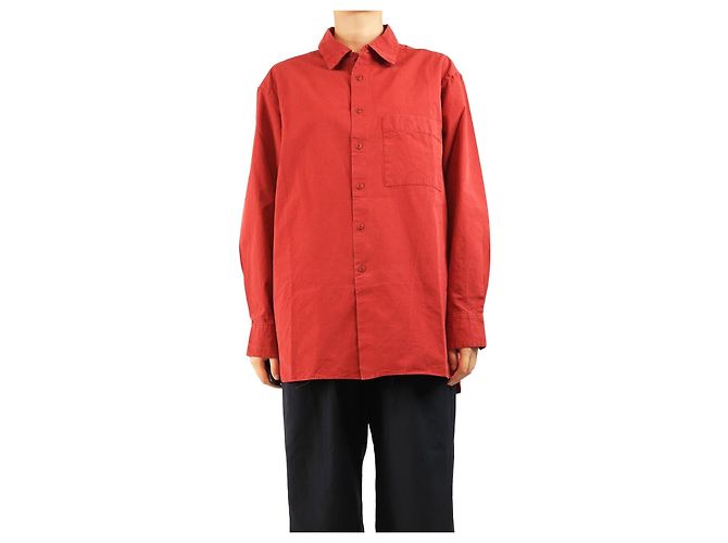 Autre Marque Camisa de algodón roja - talla S