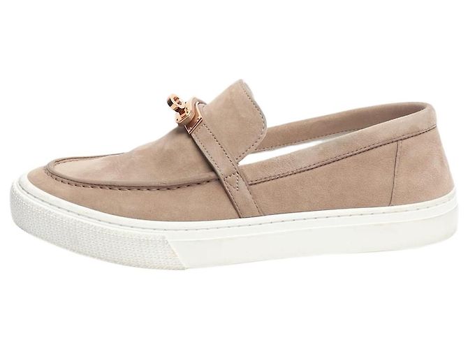 Kelly Hermès Sneaker slip-on in scamosciato Etoupe Game - taglia EU 39 Marrone