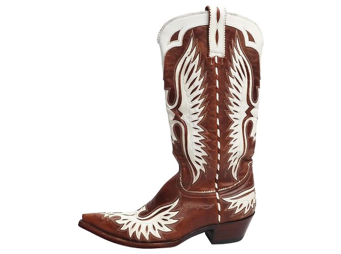 Autre Marque Westernstiefel braun und weiß - Größe EU 39
