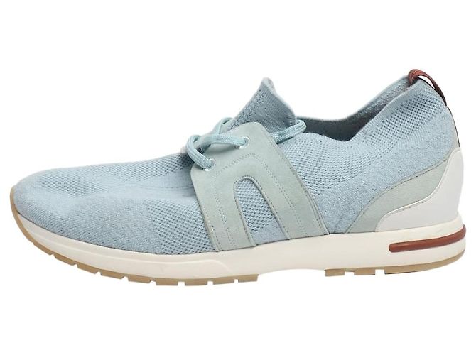 Loro Piana Blaue Strick-Sneaker - Größe EU 39