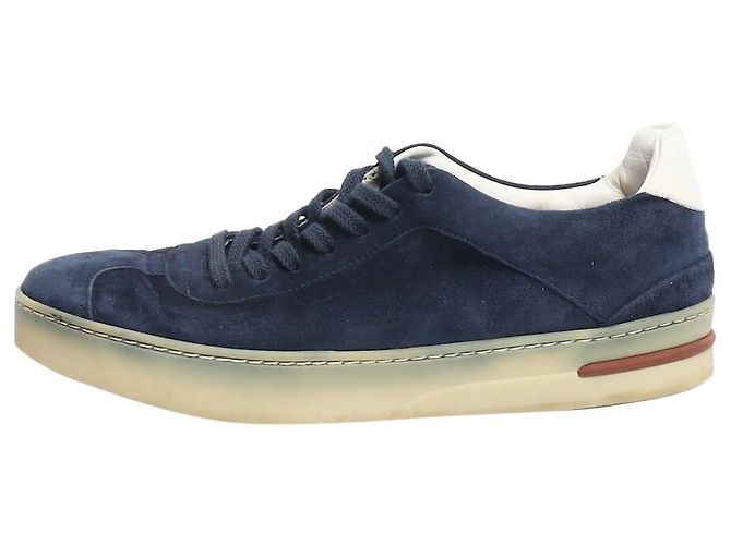 Loro Piana Baskets en daim bleu marine - taille EU 39