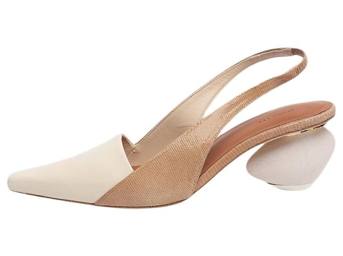 Rejina Pyo Neutrale Connie Slingback-Pumps - Größe EU 37 Roh