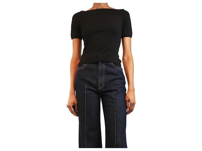Alexander Mcqueen Black off-shoulder top - size XS