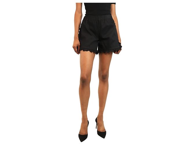 Autre Marque Schwarze Mini-Shorts mit Rüschen - Größe XXS