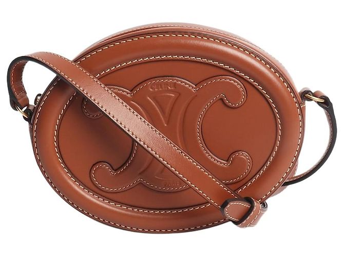 Céline Borsa a tracolla ovale Triomphe marrone