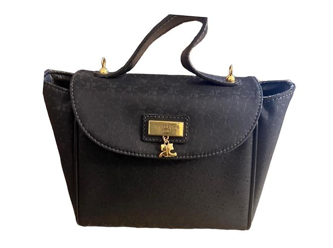 Courreges Borsa Courrèges monogramma in tela nera Nero