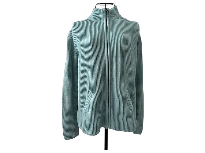 Autre Marque Lauren Ralph Lauren Strickjacke mit Reißverschluss Hellblau