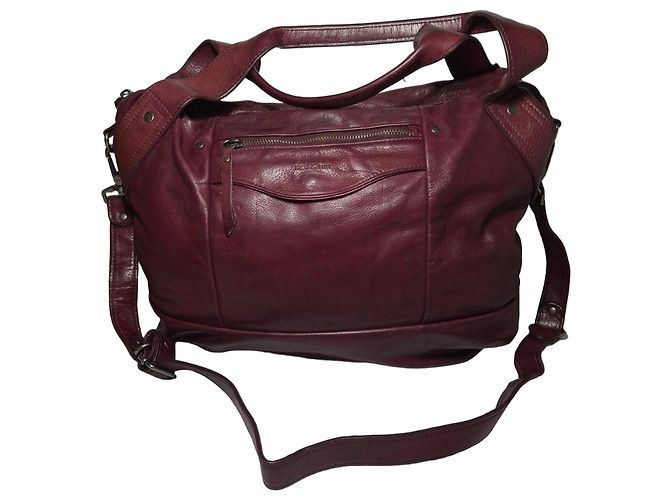 Nat & Nin Lederhandtasche Bordeaux