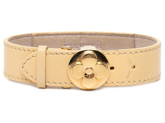 Louis Vuitton Wish Armband aus braunem Monogramm-Vachetta Hellbraun