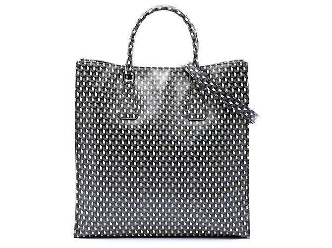 Tote Shopping Prada Black Saffiano Stampato
