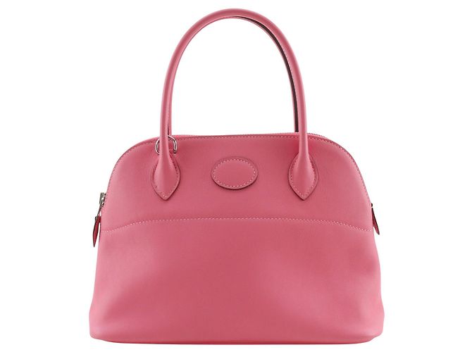 Hermès Bolide 27 em couro Swift rosa
