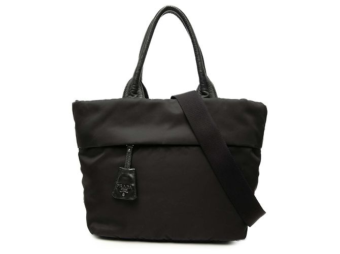 Sac satchel réversible en Tessuto marron Prada Marron foncé