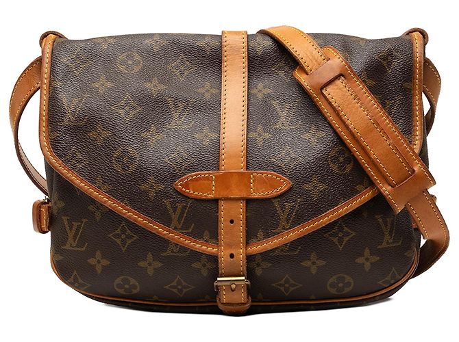 Louis Vuitton Marron Monogram Saumur 25