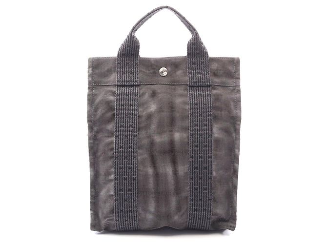 Hermès Hermes Aline Ad PM Backpack Nylon Canvas Grey