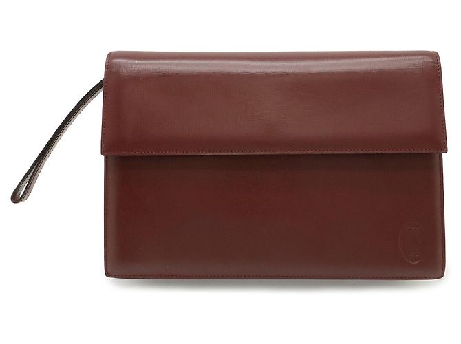 Pochette en cuir Must de Cartier Marron
