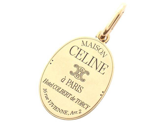 Céline Celine Gold Medal Charm Pendant