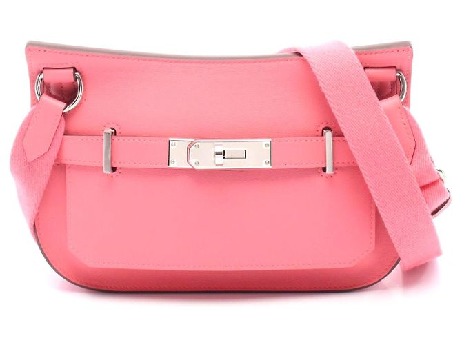 Hermès Bolsa de ombro em couro Hermes Mini Jypsiere Rosa