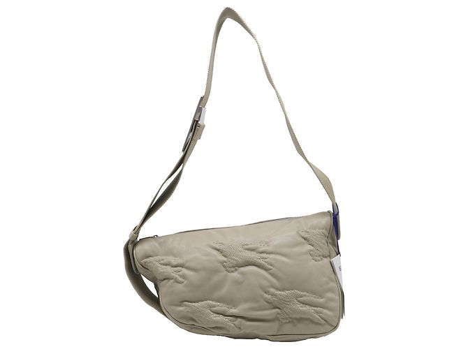 Borsa a tracolla Burberry Medium Shield in pelle verde