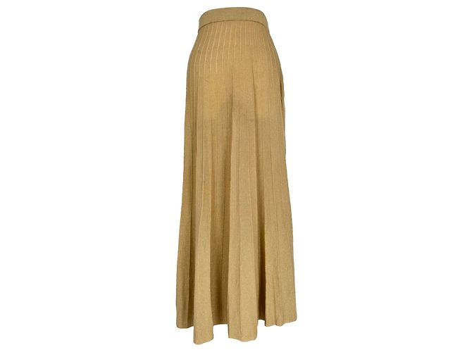 Ba&sh Plissee-Maxirock aus Polyester in Camel Gelb Kamel
