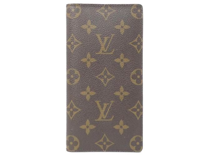 Carteira longa Louis Vuitton Monogram Marrom
