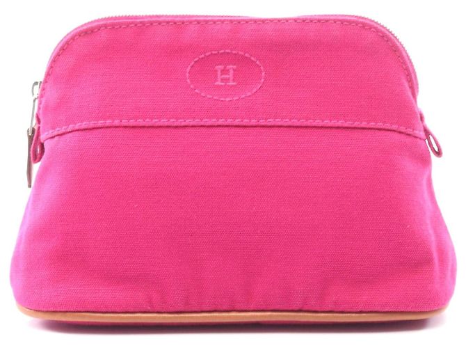 Hermès Hermes Bolide Pouch 20 Canvas Leather Rosa