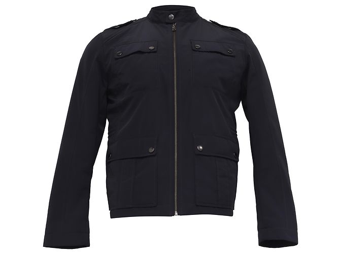 Boss Hugo Boss Jacke aus Navy Blue Polyester Blau Marineblau