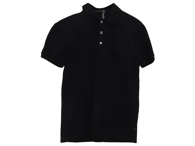 Polo à manches courtes Louis Vuitton en coton noir