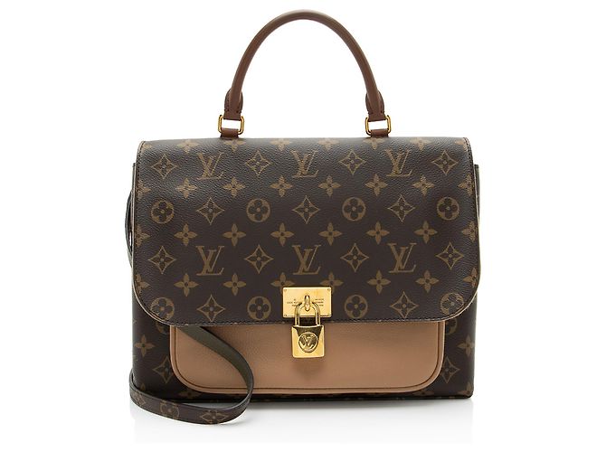 Messager Marignan en toile Monogram Louis Vuitton Marron Beige