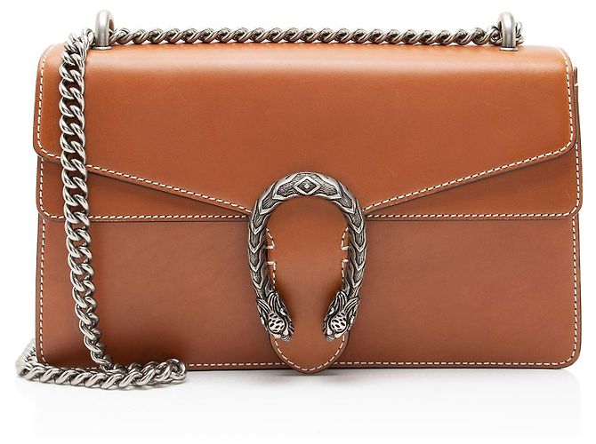 Borsa a Spalla Dionysus Medium in Pelle Gucci Marrone