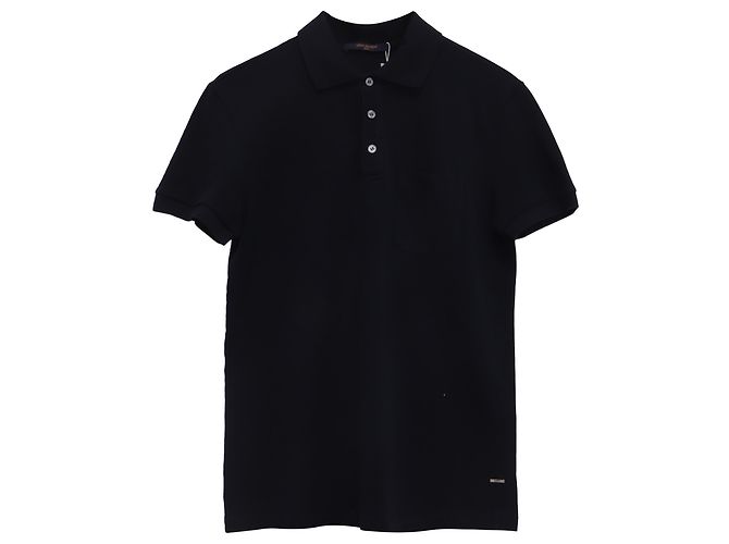 Polo a maniche corte Louis Vuitton in cotone nero