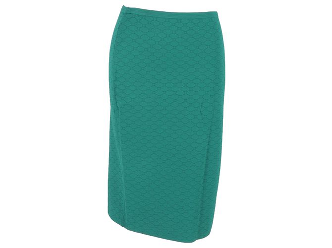 Falda midi con estampado Diane Von Furstenberg en lana verde