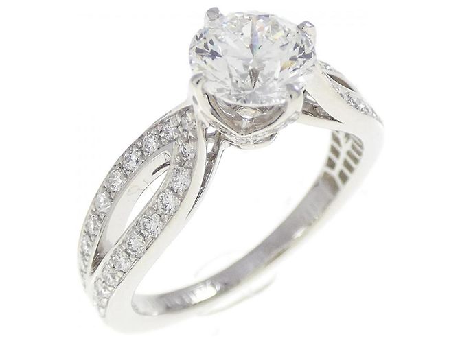 Boucheron PONT DE PARIS Platinring Größe 5 Silber