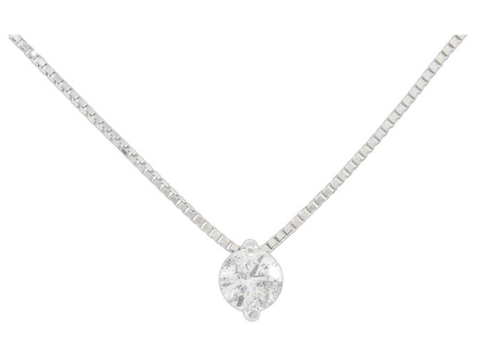 Autre Marque Diamant Halskette Pt900 Pt850 Silber