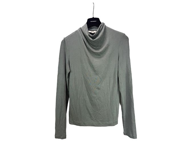 Vince Top cuello alto gris de rayón
