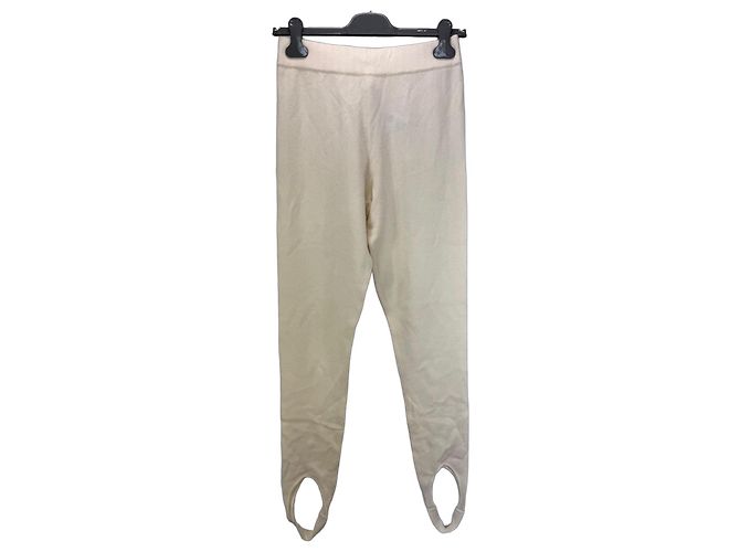 Allude Kaschmir Stirrup Leggings Creme Roh