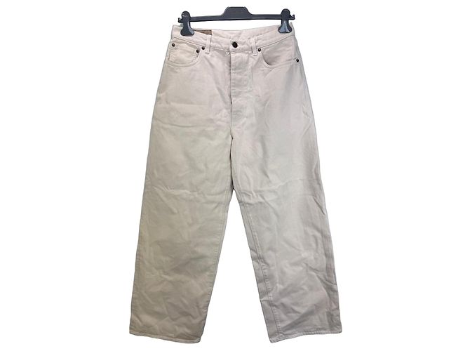 Autre Marque Fortela Vaqueros de algodón beige 