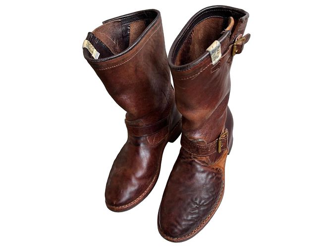 visvim T.W.O. Boots Folk Brown Leather Boots