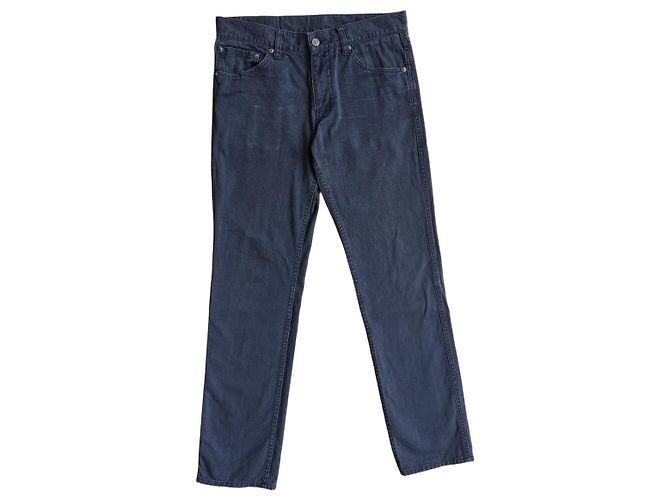 visvim Fluxus 03 Chino Algodón Giza Gris Azul Gris antracita