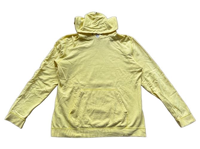 visvim Sudadera con capucha de algodón Amarillo Claro
