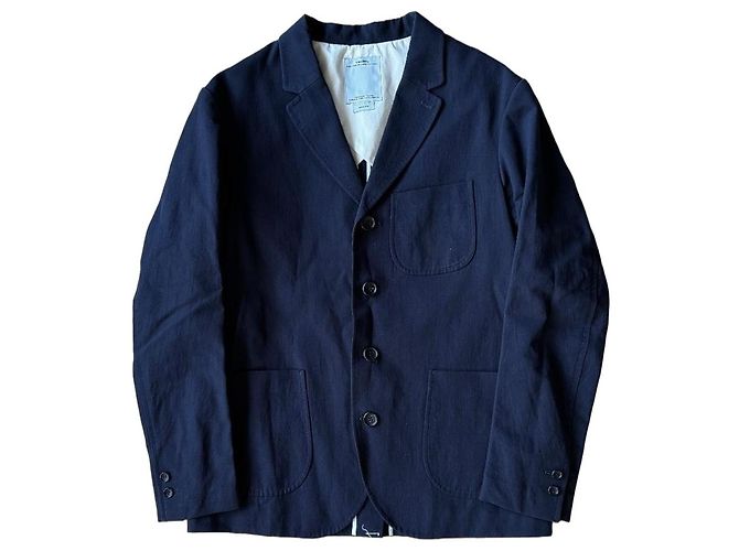 visvim Mesa Blazer Cotone Carta Blu Navy VS0001739 Blu scuro
