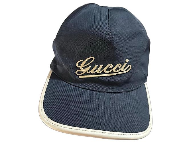 Gorra Gucci de algodón negro