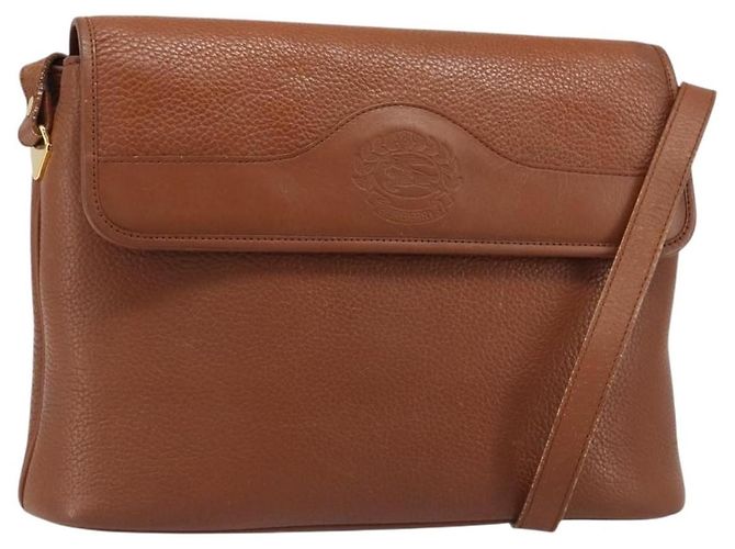 Borsa a tracolla Burberry in pelle marrone oro Auth hk3810 D'oro