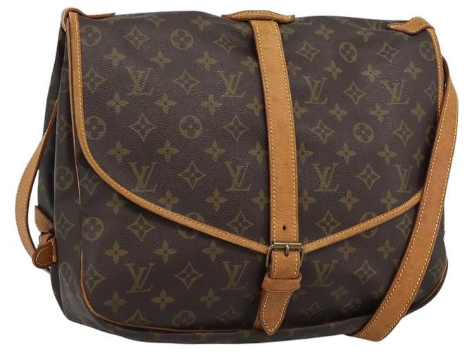 LOUIS VUITTON Bolsa de Ombro Monogram Saumur 35 M42254 LV Auth ka4885 Monograma