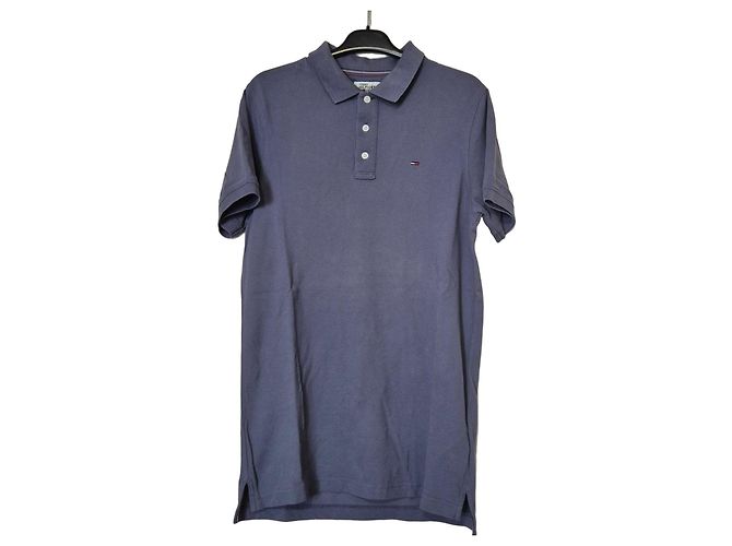 Polo Tommy Hilfiger Denim Uomo Blu Grigio