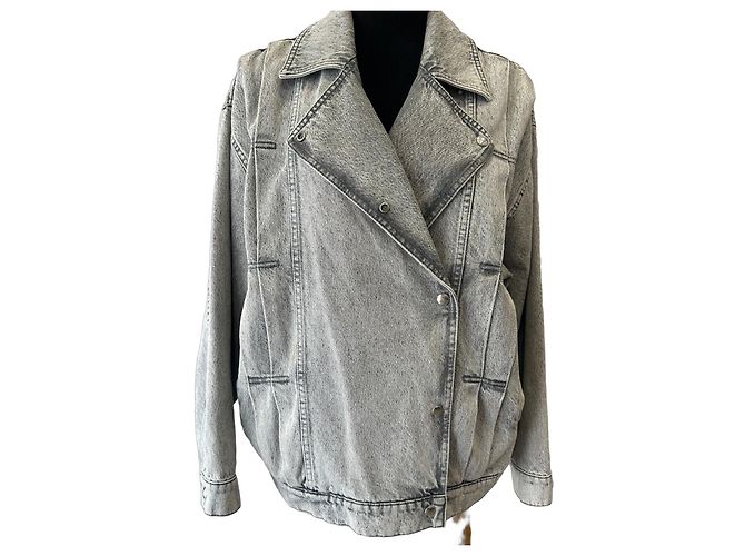 IRO Noumi Graue Jeansjacke