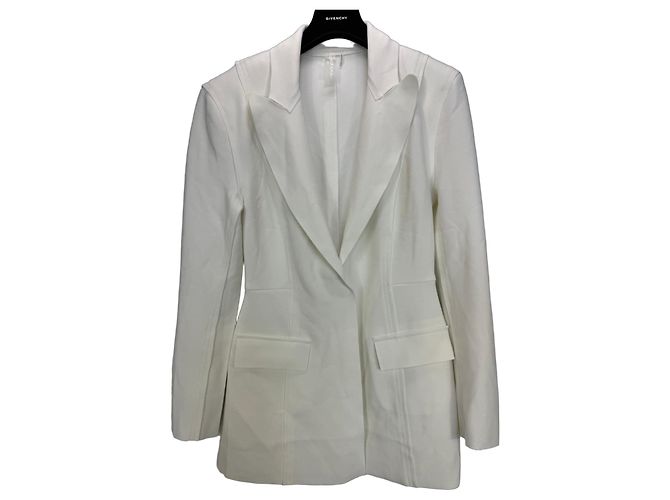 Norma Kamali Blazer weiß Polyestermischung