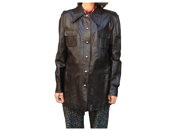Autre Marque Parise Vintage Brown Leather Jacket