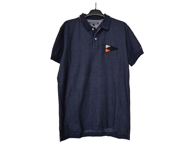 Polo Tommy Hilfiger Uomo Blu Navy con Stemma TH
